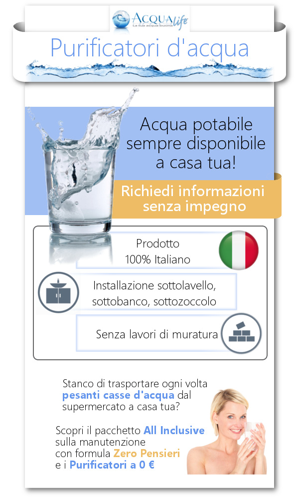 Purificatori d'acqua: per avere acqua potabile e fresca sempre presente a casa tua